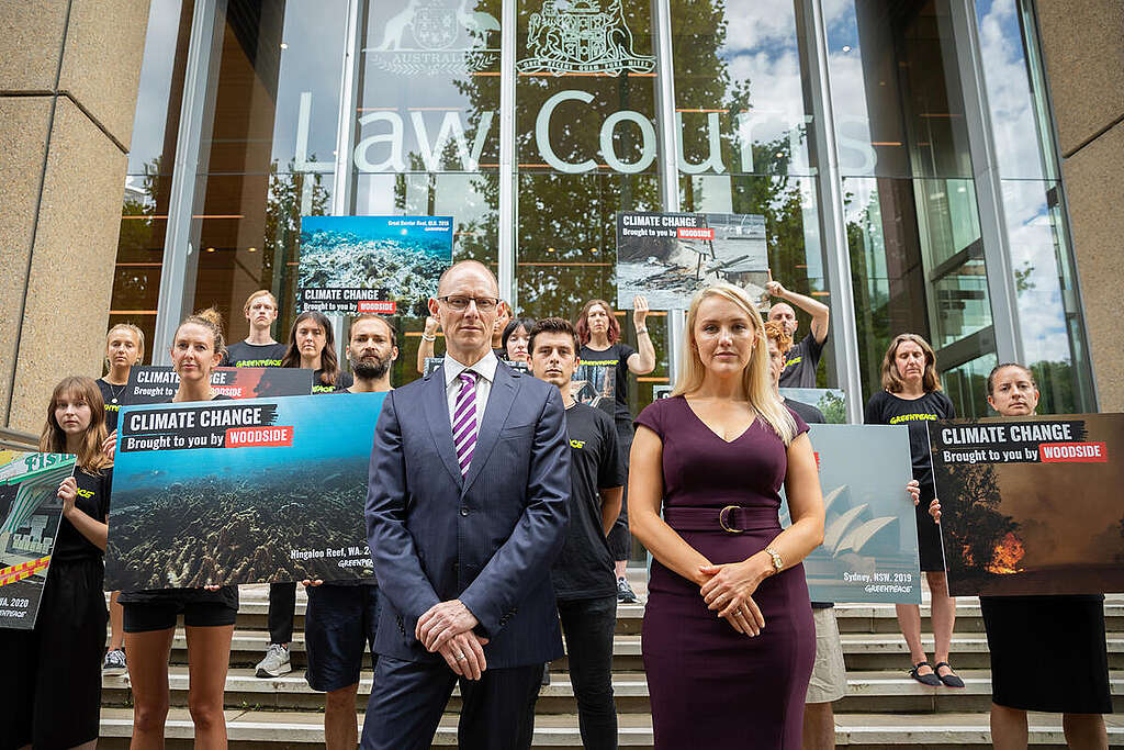 Launch of Legal Action against Woodside in Australia. © Greenpeace / Bianca Vitale