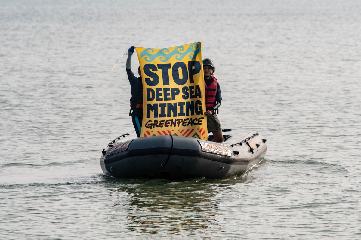 Global Day of Action Against Deep Sea Mining in Indonesia. © Muhammad Adimaja / Greenpeace