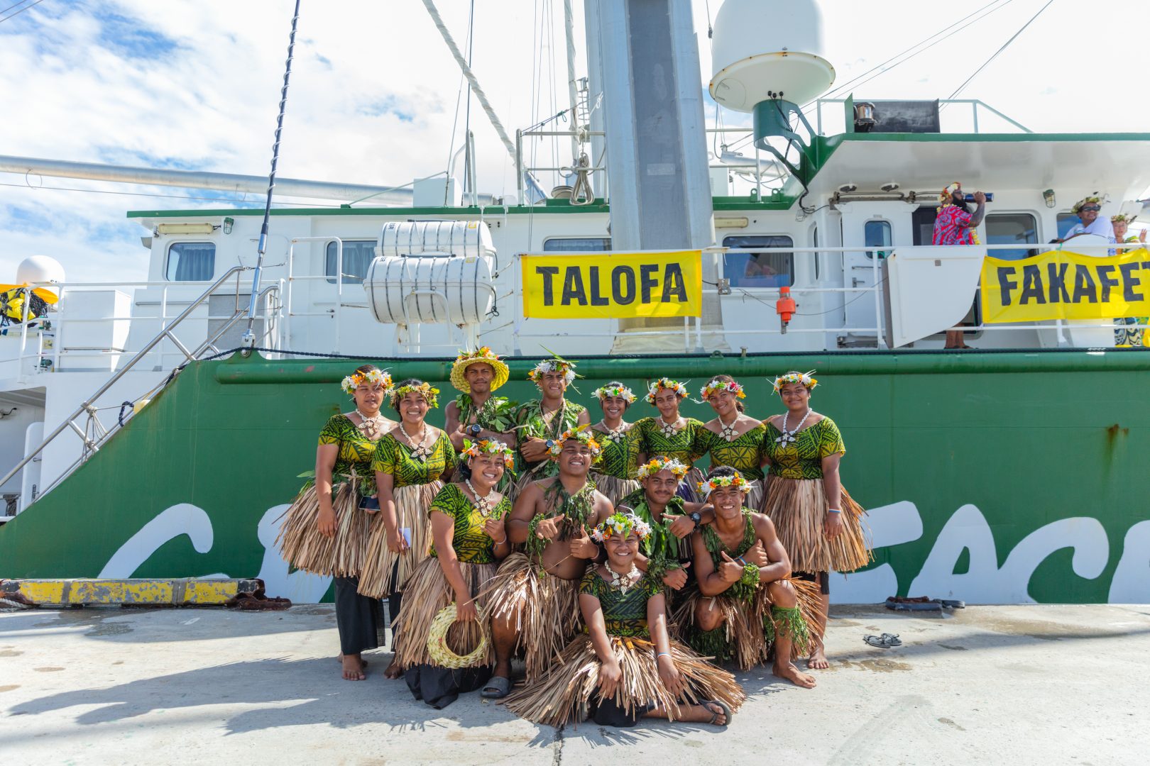 Pacific Rainbow Warrior Ship Tour, Welcome Ceremony, Tuvalu