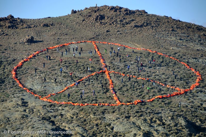 Peace Sign in Lesbos