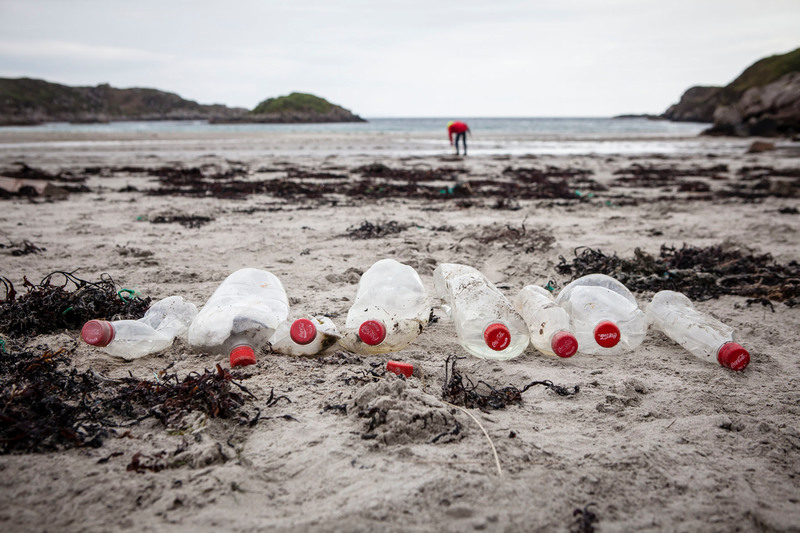 Coke bottles found on beach.