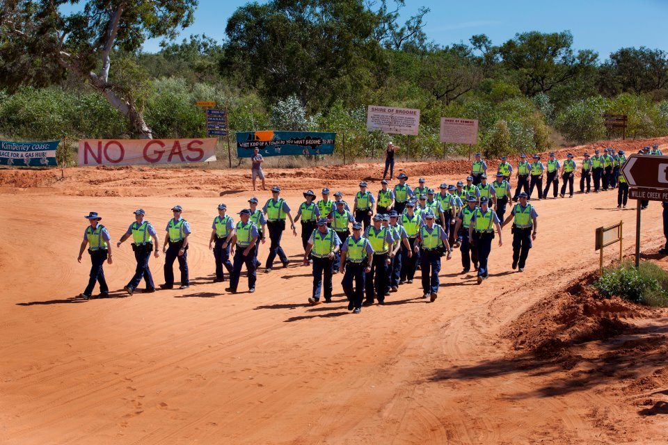 Police at James Price Point