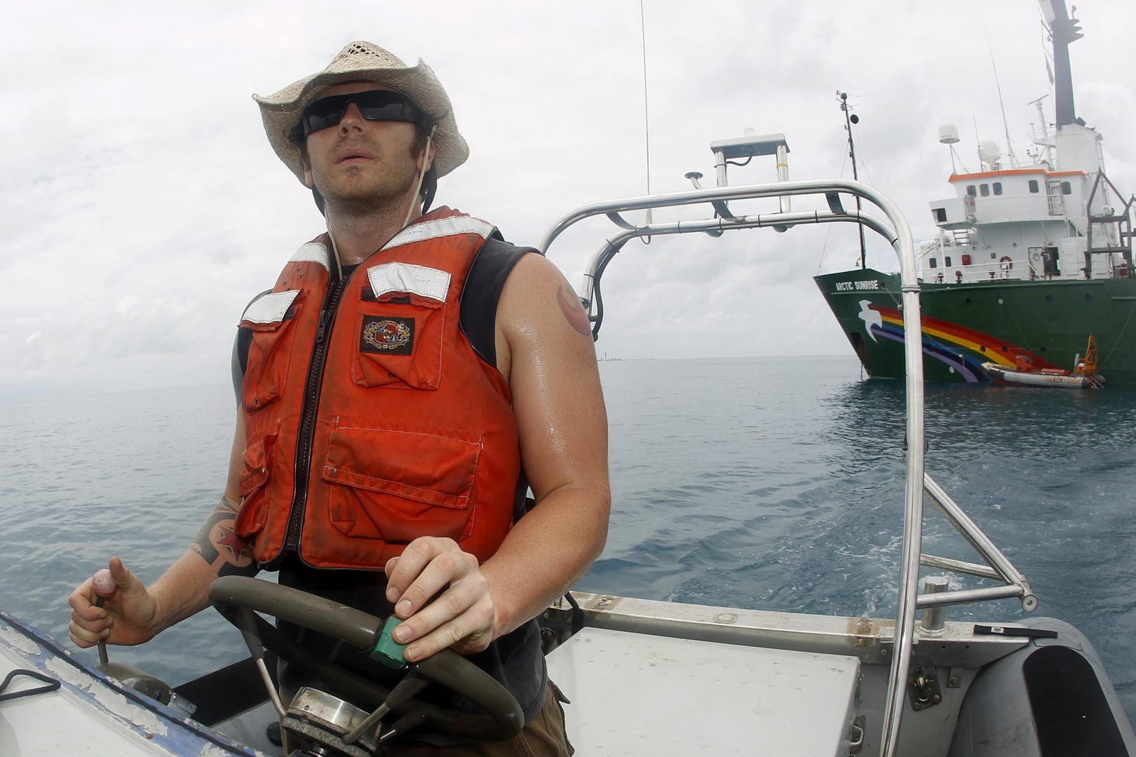 Greenpeace actions co-ordinator Shannon lo Ricco on a research expedition in the Gulf of Mexico