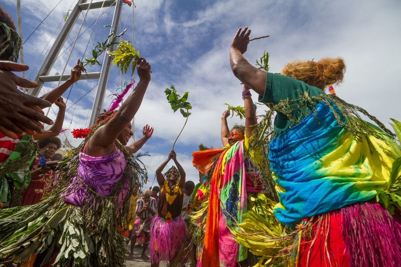 Local Population Greets the Rainbow Warrior in Vanuatu