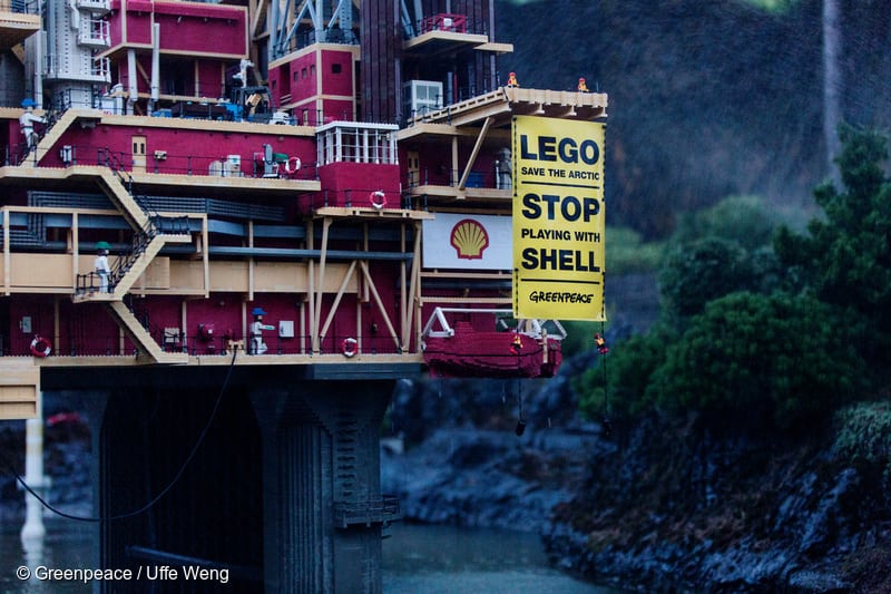 Action against Shell at LEGOLAND in Denmark. 08/07/2014 © Greenpeace / Uffe Weng