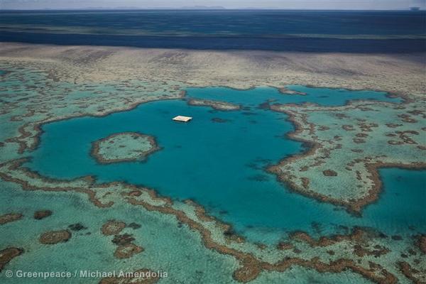 Aerial of Great Barrier Reef
