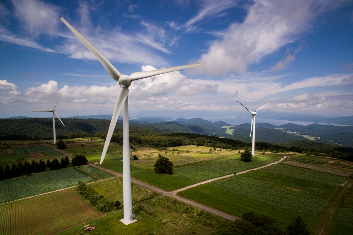 Wind Farm in Fukushima. © Guillaume Bression / Greenpeace