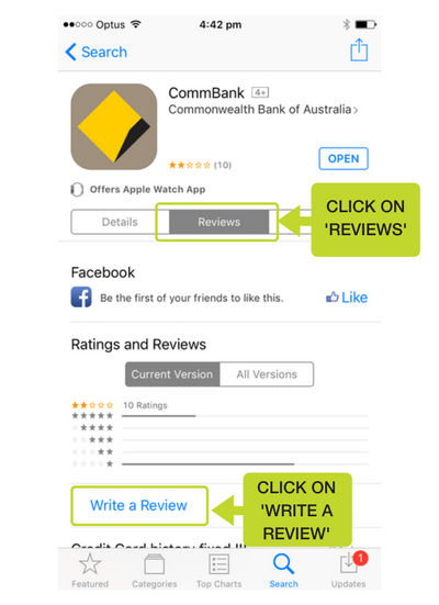 Step 5: Click on 'Reviews' and then click on 'Write a review'