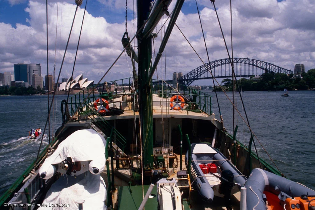 Back in the 1990s, the Rainbow Warrior II visited Australian waters as part of its expedition to the Pacific to document and protest against driftnet fishing.