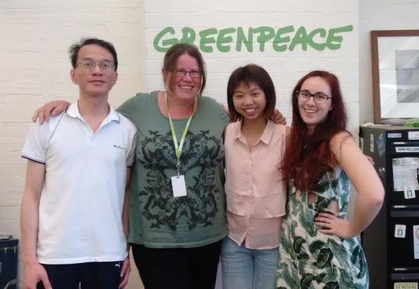 Krystal Li - Work Experience Student at the Greenpeace Australia office