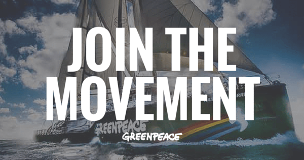 Join the Greenpeace movement today and work towards a green and peaceful future,