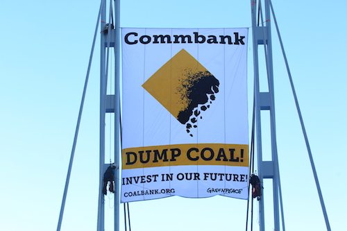A message CommBank couldn't miss: dump coal!