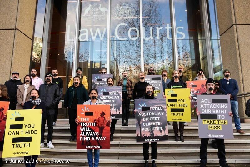 AGL v Greenpeace Australia Pacific Court Hearing in Sydney