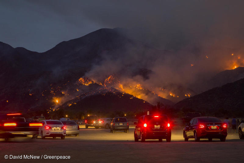 Holy Fire near Corona, California in August 2018  © David McNew/Greenpeace 