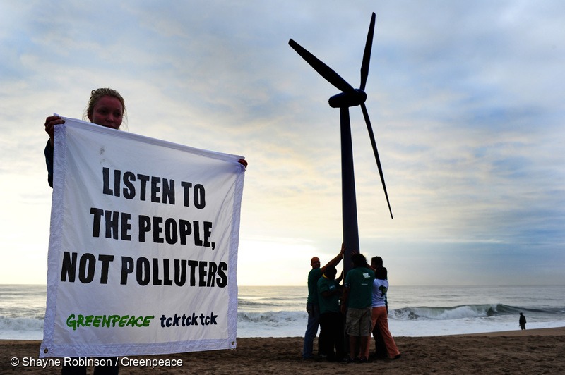 Raising a Wind Turbine in Durban|Scorecard Greenpeace NCC|NCC Greenpeace Scorecard Nationals
