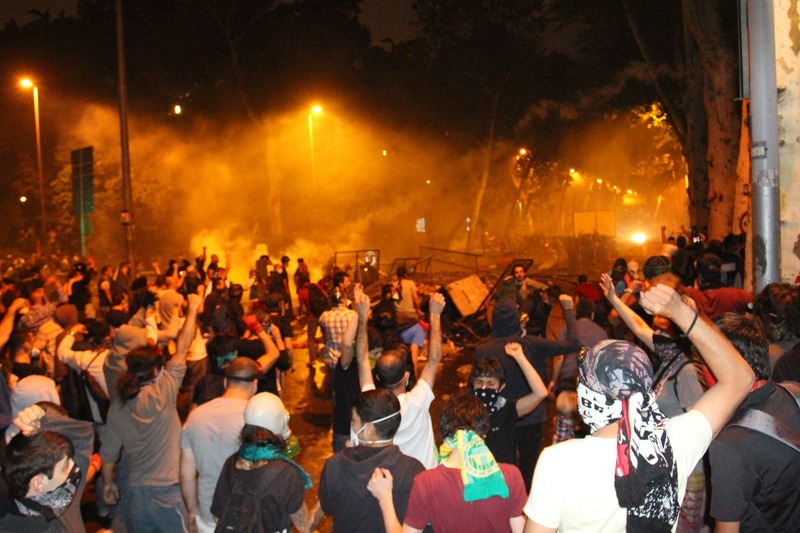 Protest in Taksim Gezi Park in Istanbul