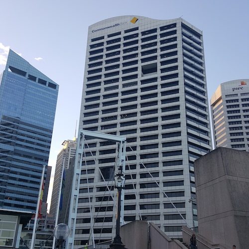 The location: outside CommBank's HQ in Sydney!