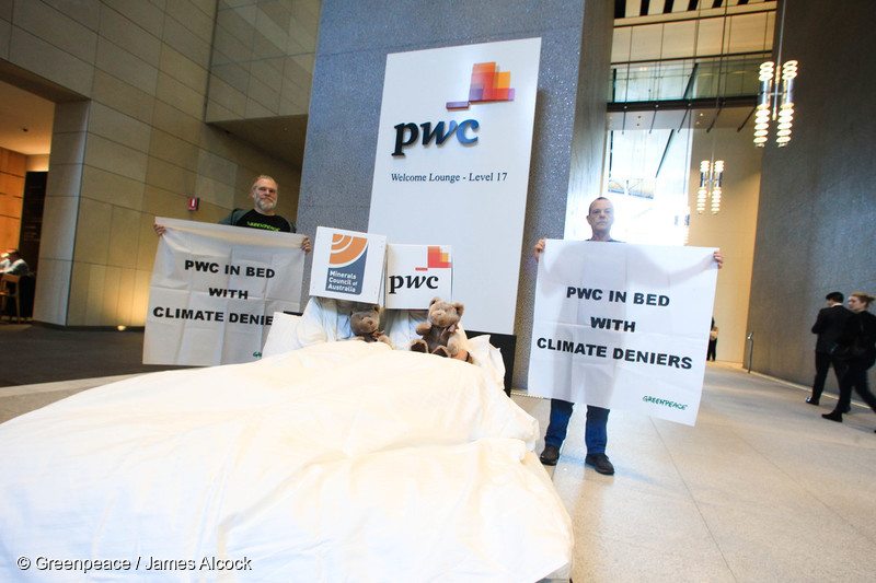 PwC in bed with climate denying Minerals Council of Australia