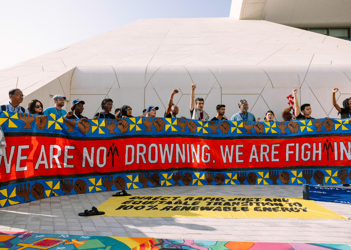 Pacific Power Up at COP 28 in Dubai. © Marie Jacquemin / Greenpeace