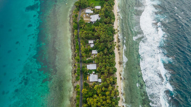 Scenic Aerial View of Tuvalu