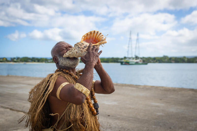 Pacific Rainbow Warrior Ship Tour - Welcome Ceremony in Vanuatu