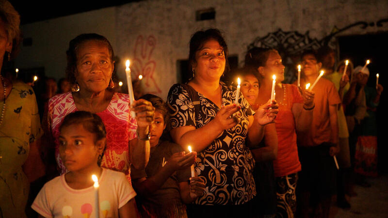 Candle Lit Vigil for World's Indigenous Peoples International Day in Rabi, Fiji